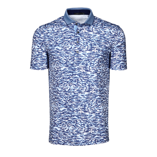 Stalking Wolf Camo Short Sleeve Polo