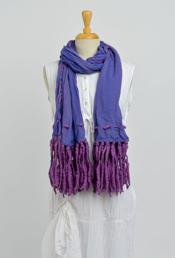 Pure Wool Scarf - Lavender