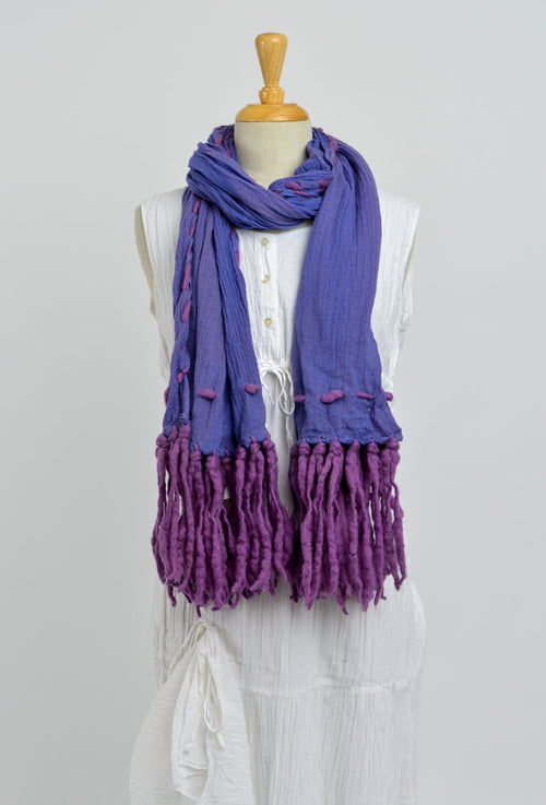 Pure Wool Scarf - Lavender