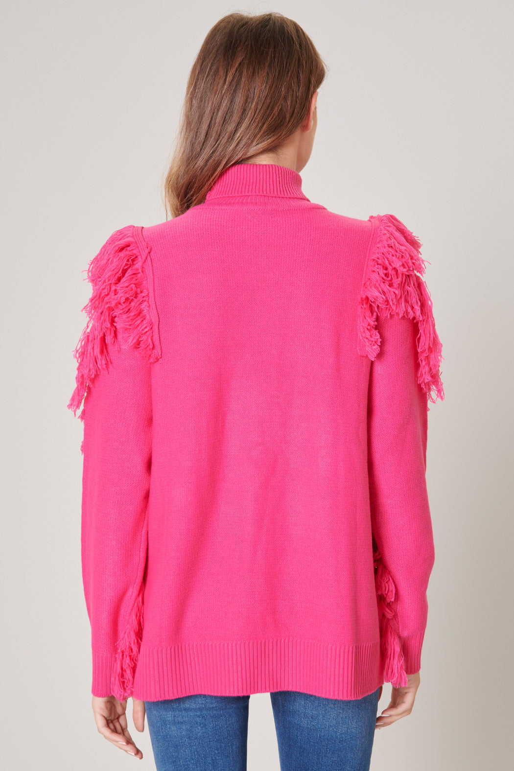 Break It Off Turtleneck Fringe Sweater