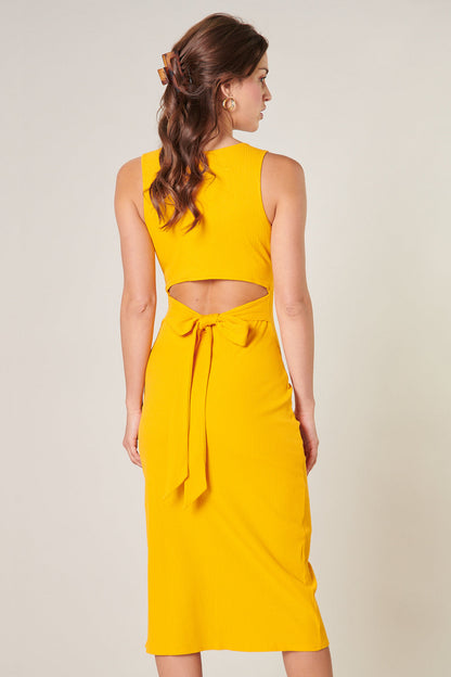 Digby Ribbed Knit Tie Back Bodycon Dress