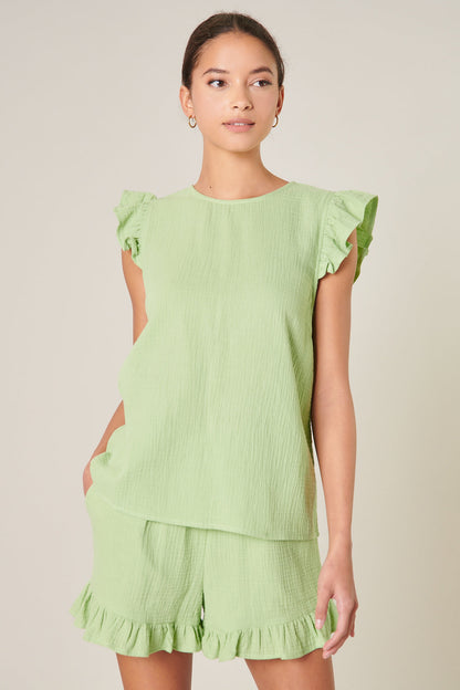 Daniela Trapeze Ruffle Top