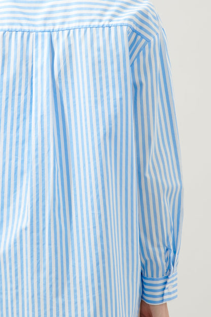 Dream State Oversized Striped Button Down Shirt