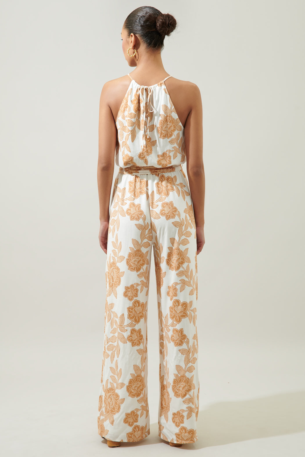 Essenna Floral Lighthearted Trapeze Jumpsuit