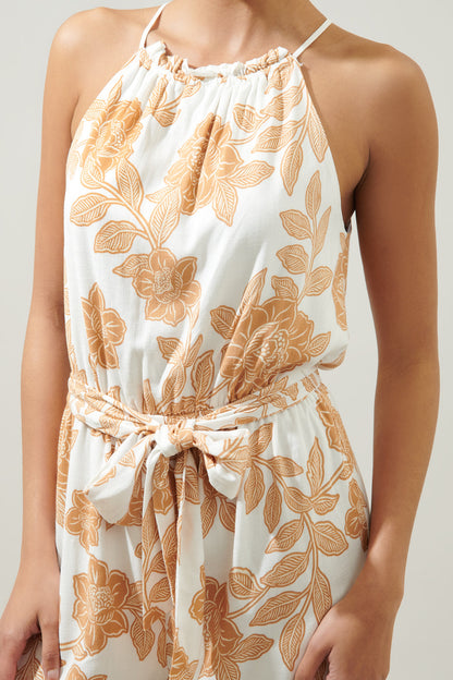 Essenna Floral Lighthearted Trapeze Jumpsuit