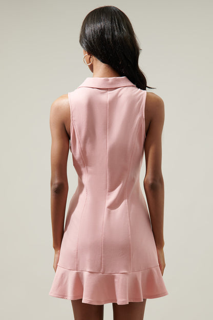 Deuce Jersey Knit Zip Front Tennis Dress