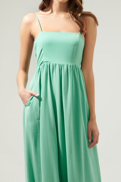 Delany Tie Back Maxi Dress