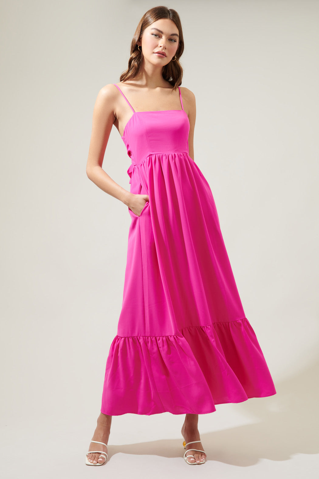 Delany Tie Back Maxi Dress