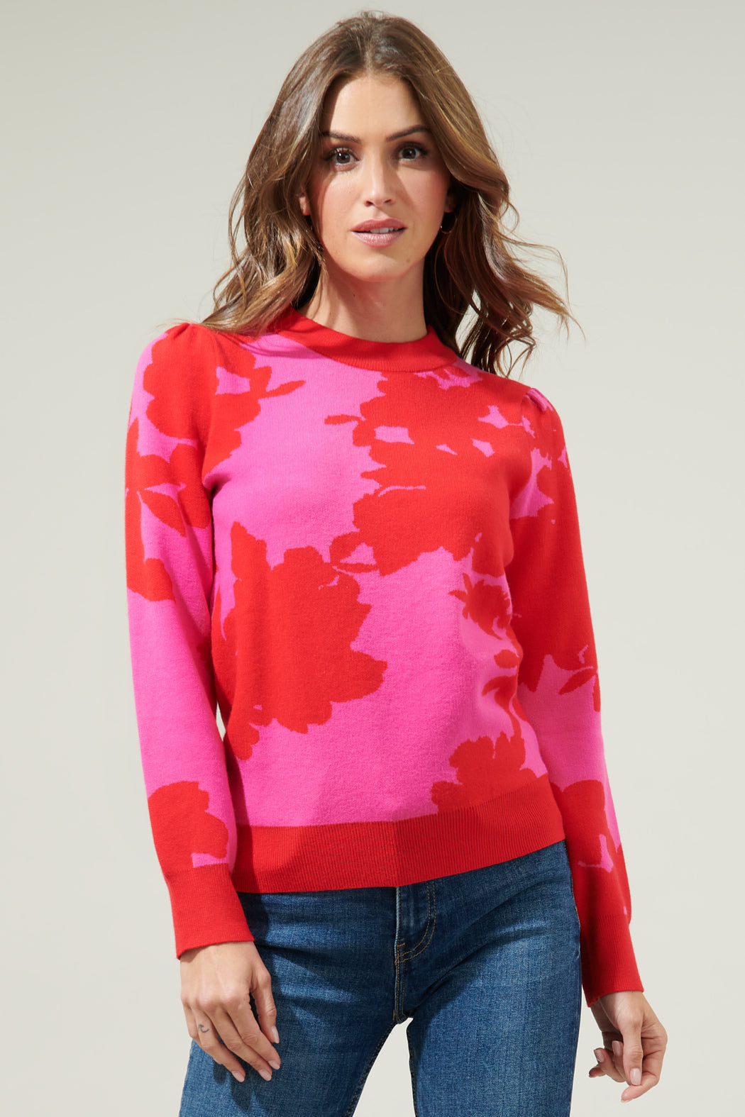 Crocket Floral Crew Neck Sweater