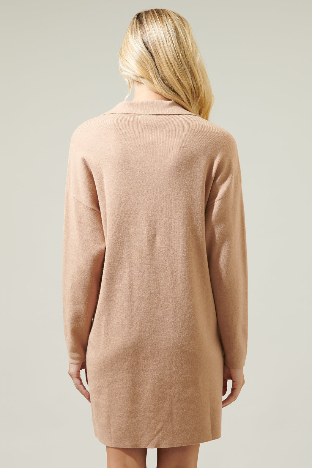 Emerla Relaxed Collared Sweater Dress