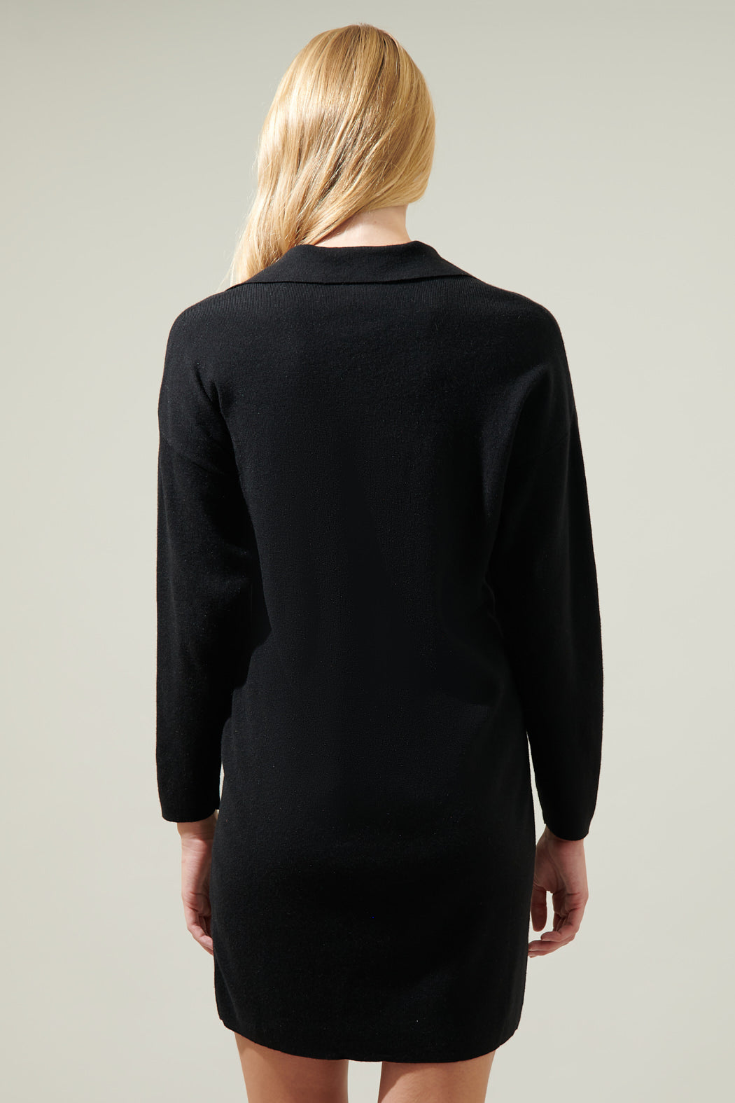 Emerla Relaxed Collared Sweater Dress