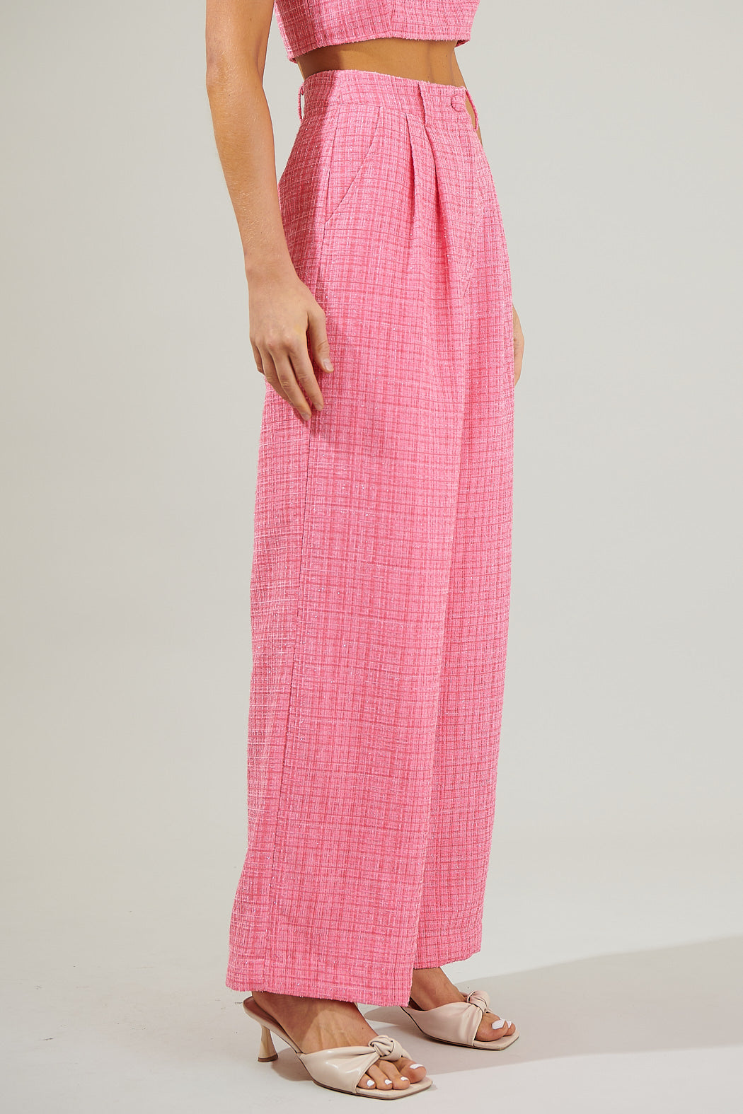 Adriella Tweed Wide Pants