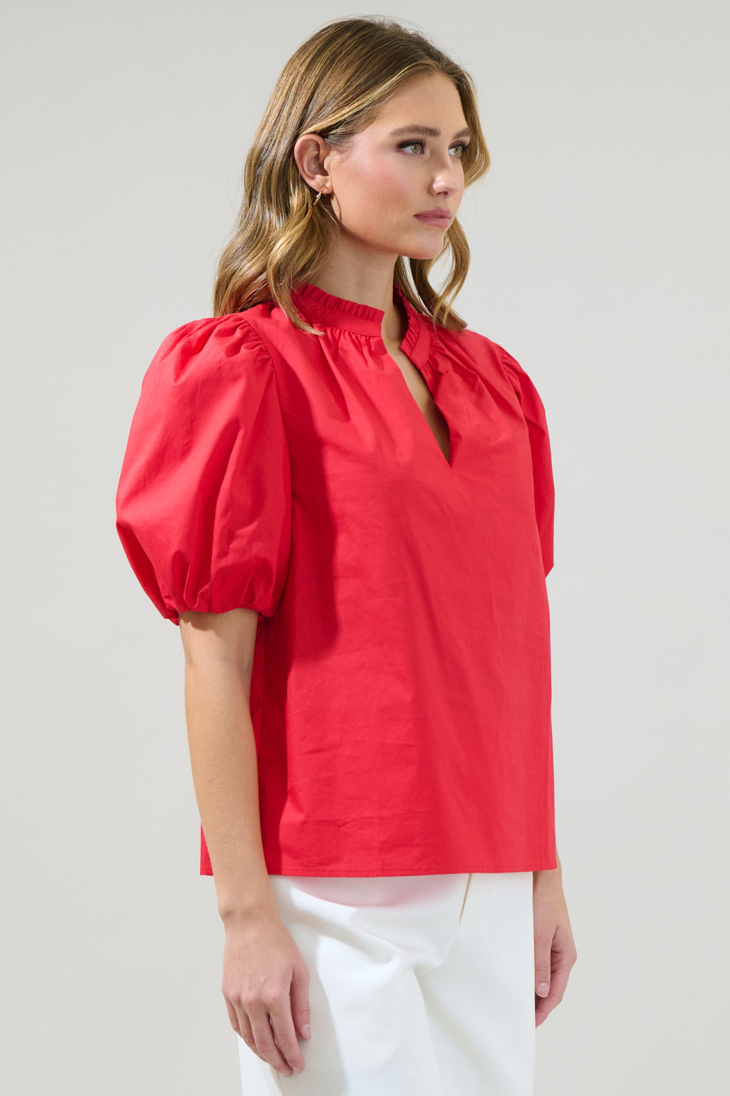 Damar Gretna Ruffle Top