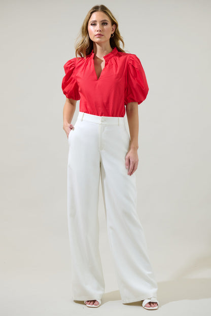 Damar Gretna Ruffle Top