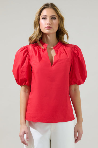 Damar Gretna Ruffle Top