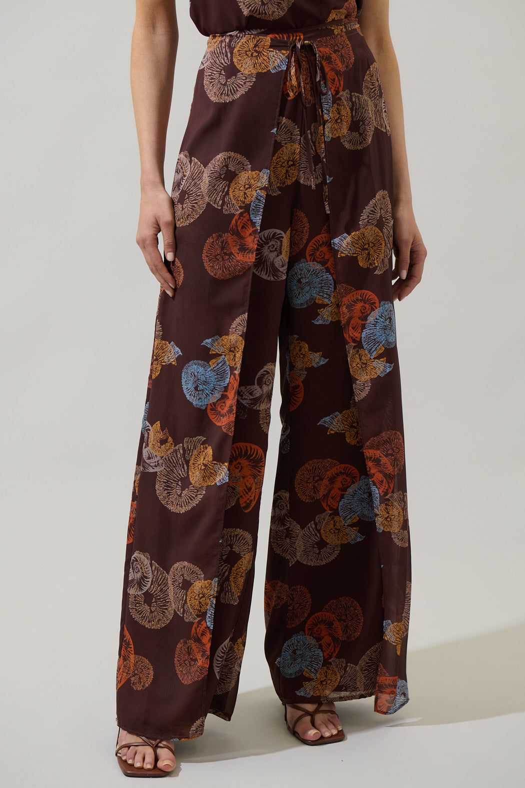 Estelle Shell Nature High Waist Wrap Pants
