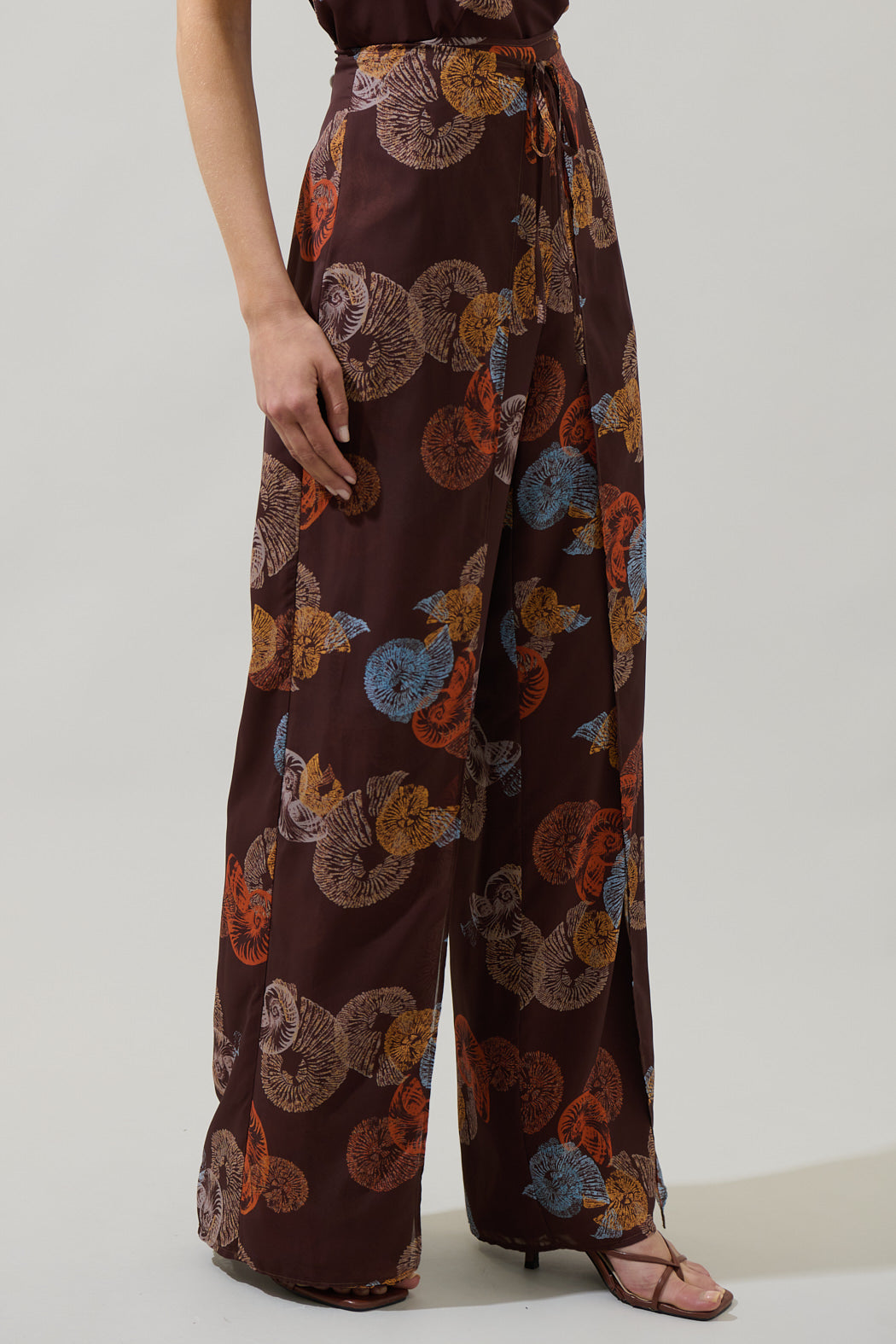 Estelle Shell Nature High Waist Wrap Pants