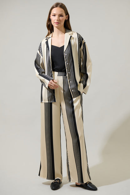 Eileen Striped Wide Leg Pants