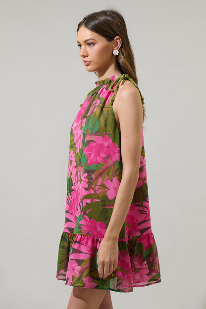 Dandi Floral Rumba Halter Mini Dress