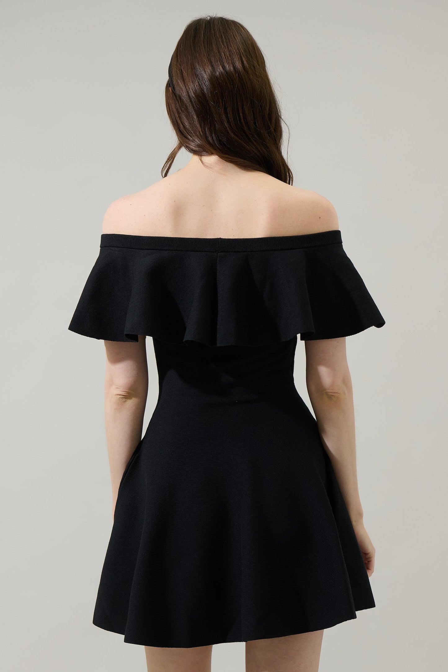 Dennet Off the Shoulder Flare Mini Dress