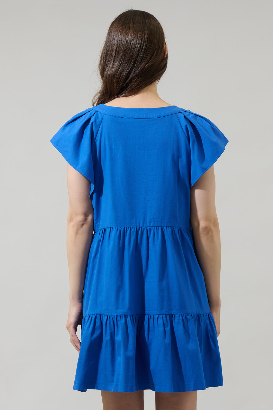 Asarya Tiered Shift Mini Dress