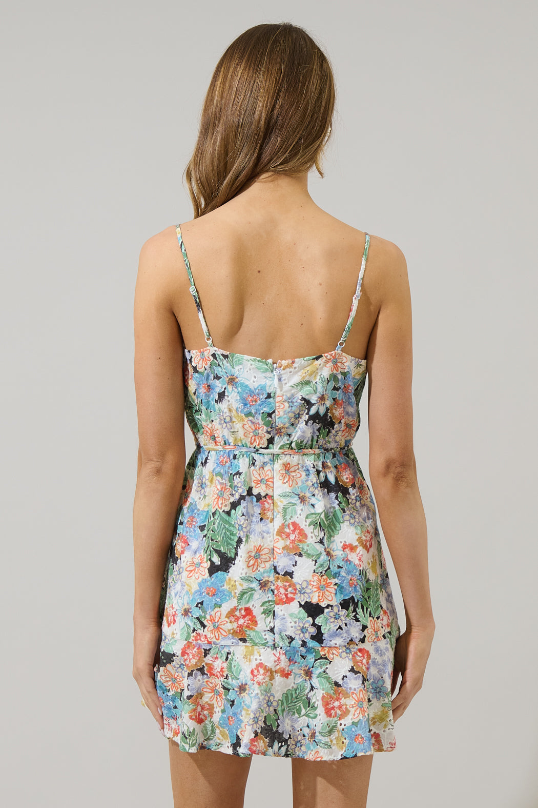 Devony Eyelet Floral Rudy Mini Dress