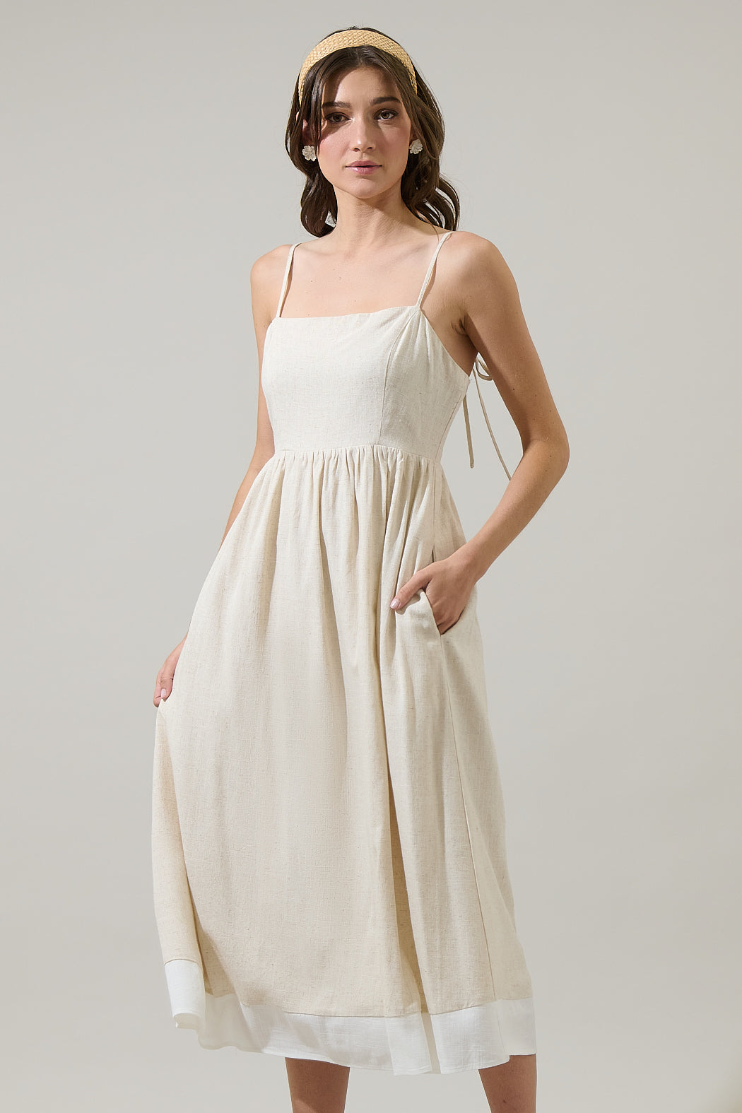 Alanah Linen Senia Midi Dress