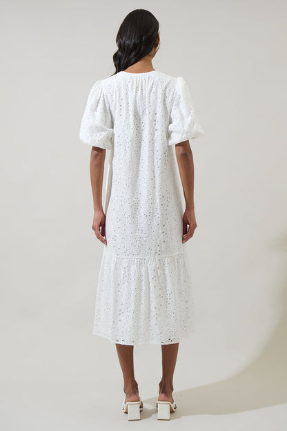 Alix Nova Eyelet Midi Dress