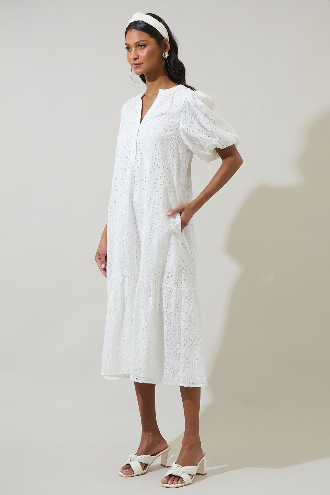 Alix Nova Eyelet Midi Dress