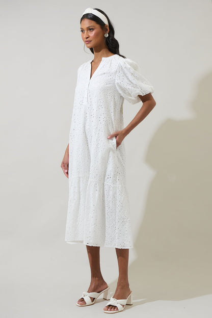 Alix Nova Eyelet Midi Dress