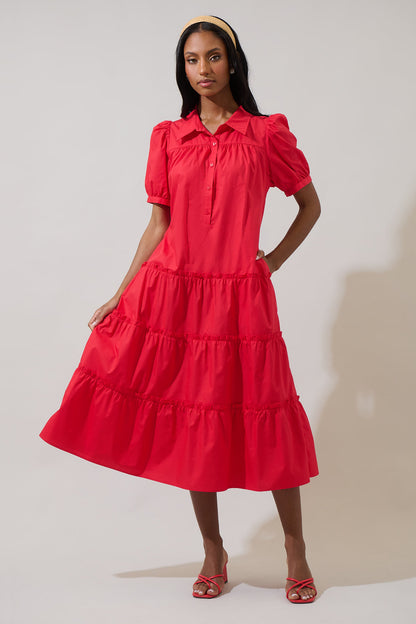 Blate Tiered Midi Dress