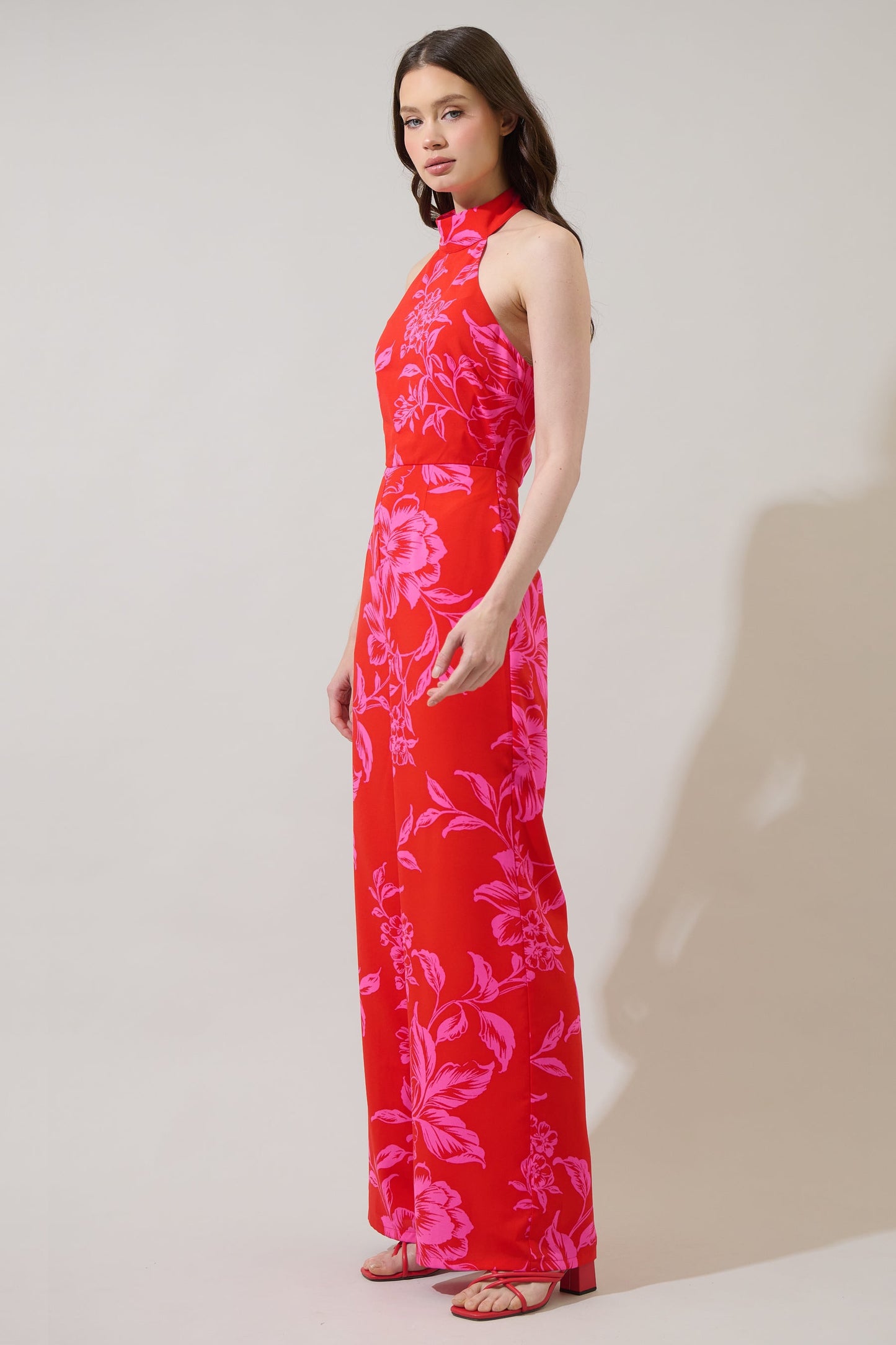 Darline Floral After Hours Halter Jumpsuit