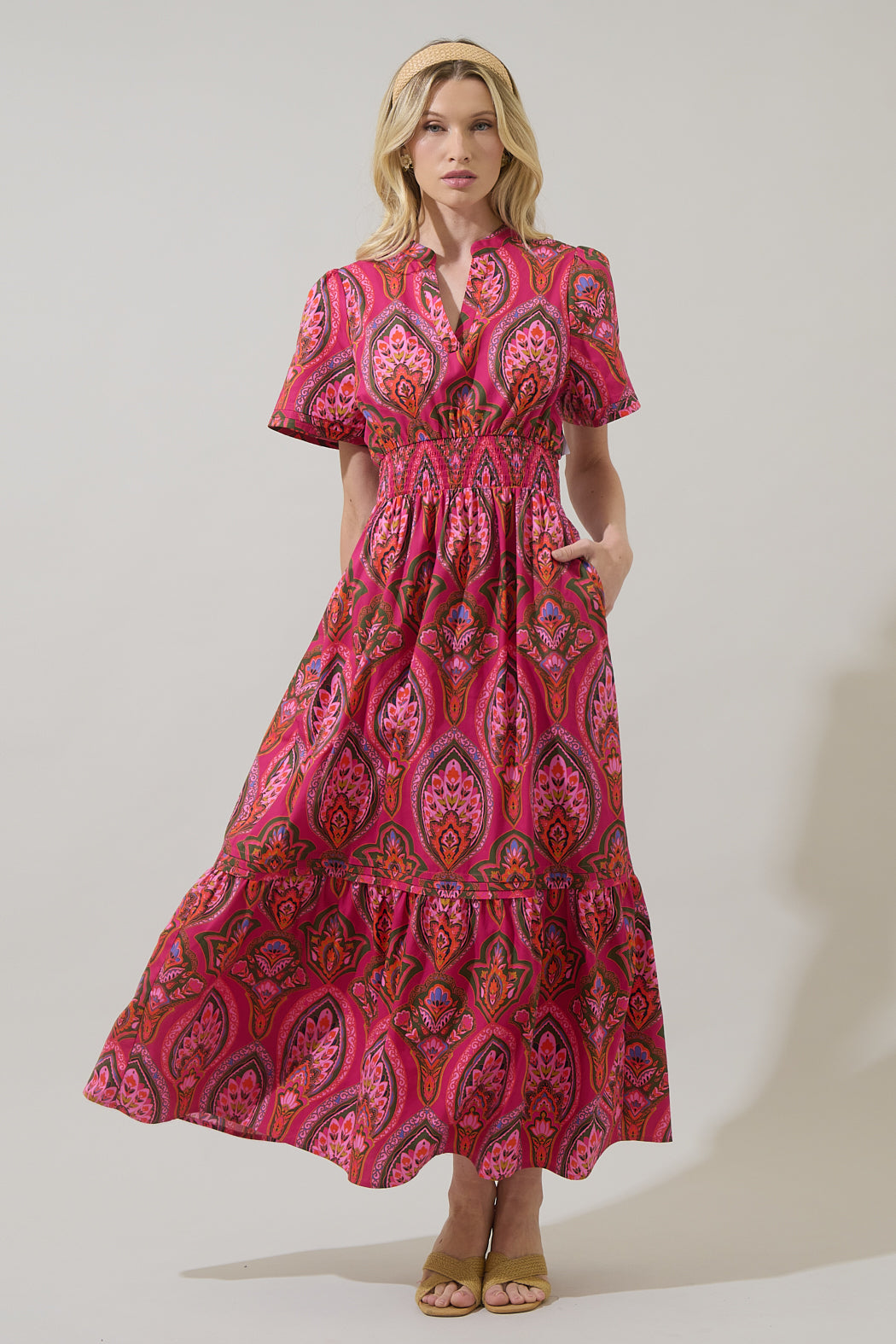 Azura Paisley Belraj Poplin Maxi Dress