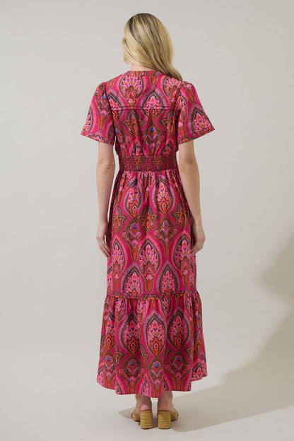Azura Paisley Belraj Poplin Maxi Dress