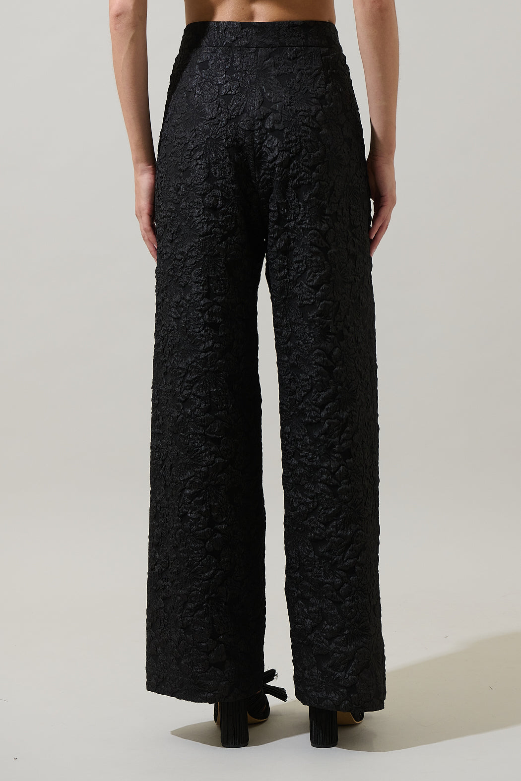 Arielle Jacquard Bern Wide Leg Pants