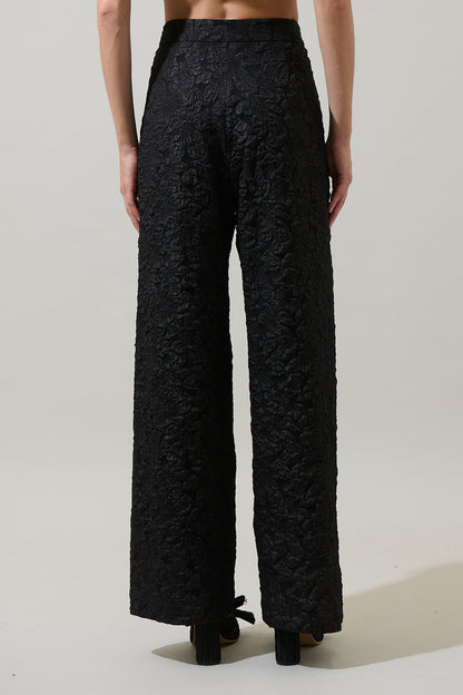 Arielle Jacquard Bern Wide Leg Pants