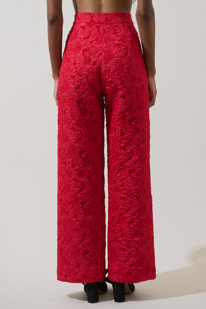 Arielle Jacquard Bern Wide Leg Pants