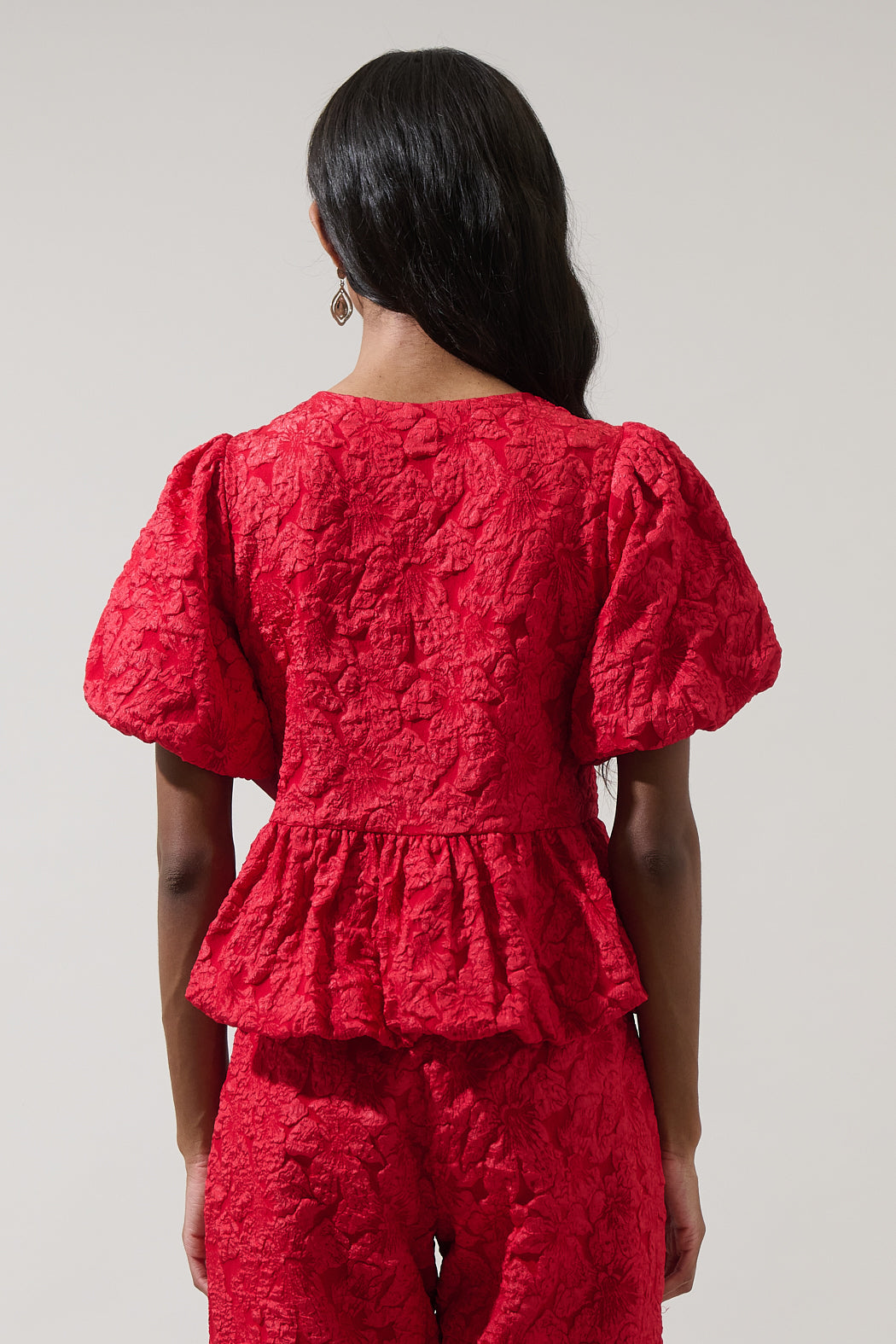 Arielle Jacquard Glow Bow Top