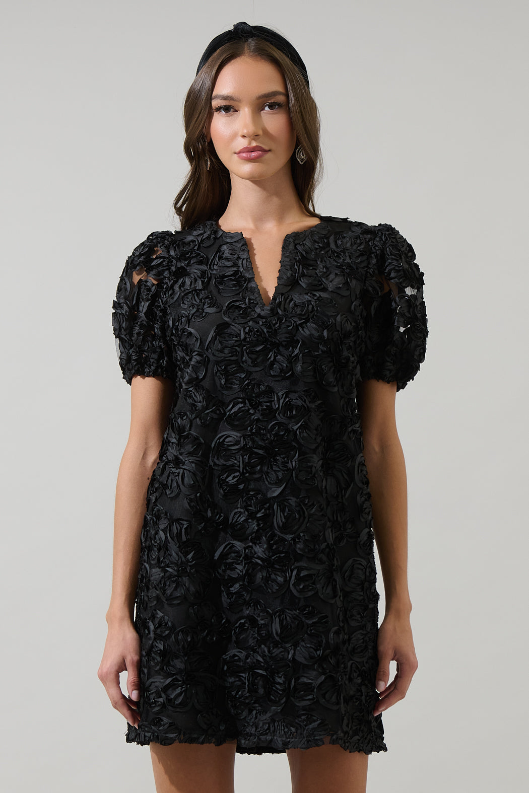 Eirene Rosette Mini Dress