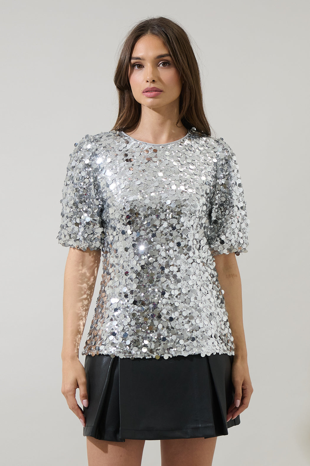 Cressida Sequin Short Sleeve Top