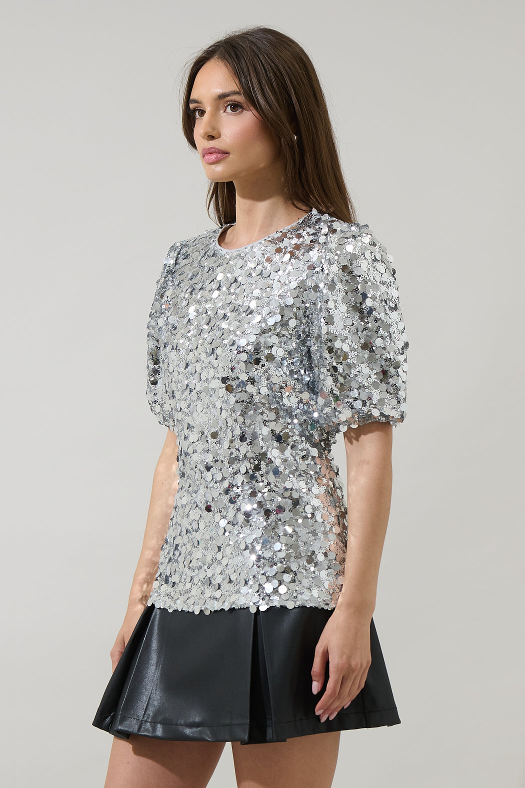 Cressida Sequin Short Sleeve Top