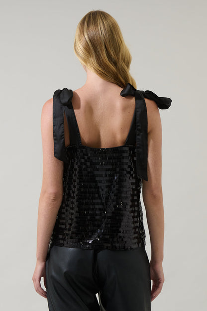 Eliora Sequin Tie Top