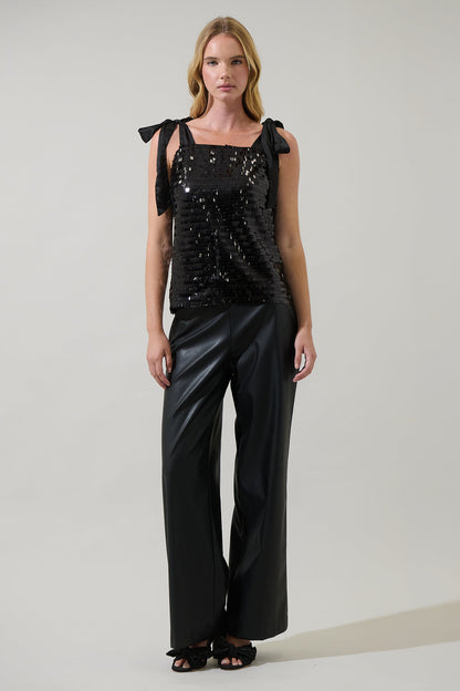 Eliora Sequin Tie Top
