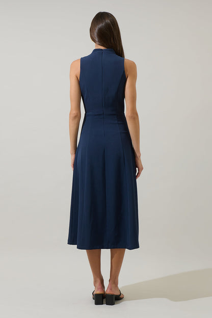 Daliah Sleeveless Bow Midi Dress