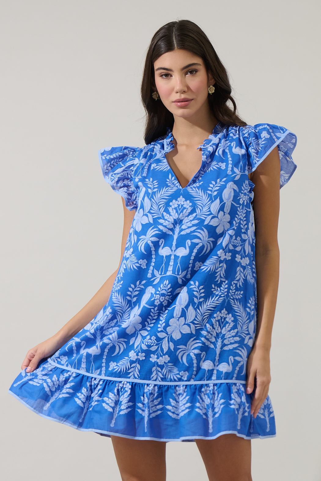 Davina Floral Ebba Shift Mini Dress