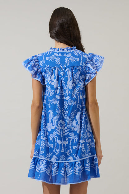 Davina Floral Ebba Shift Mini Dress