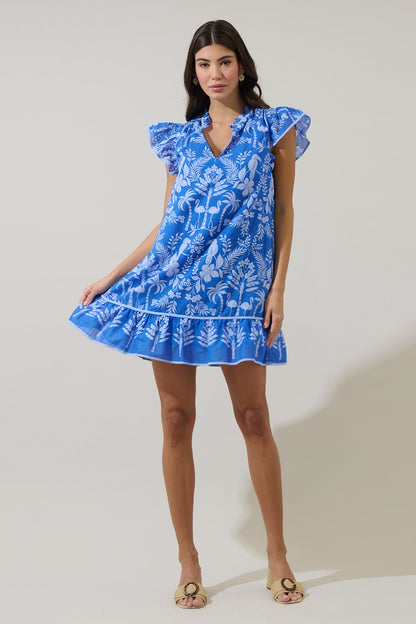 Davina Floral Ebba Shift Mini Dress