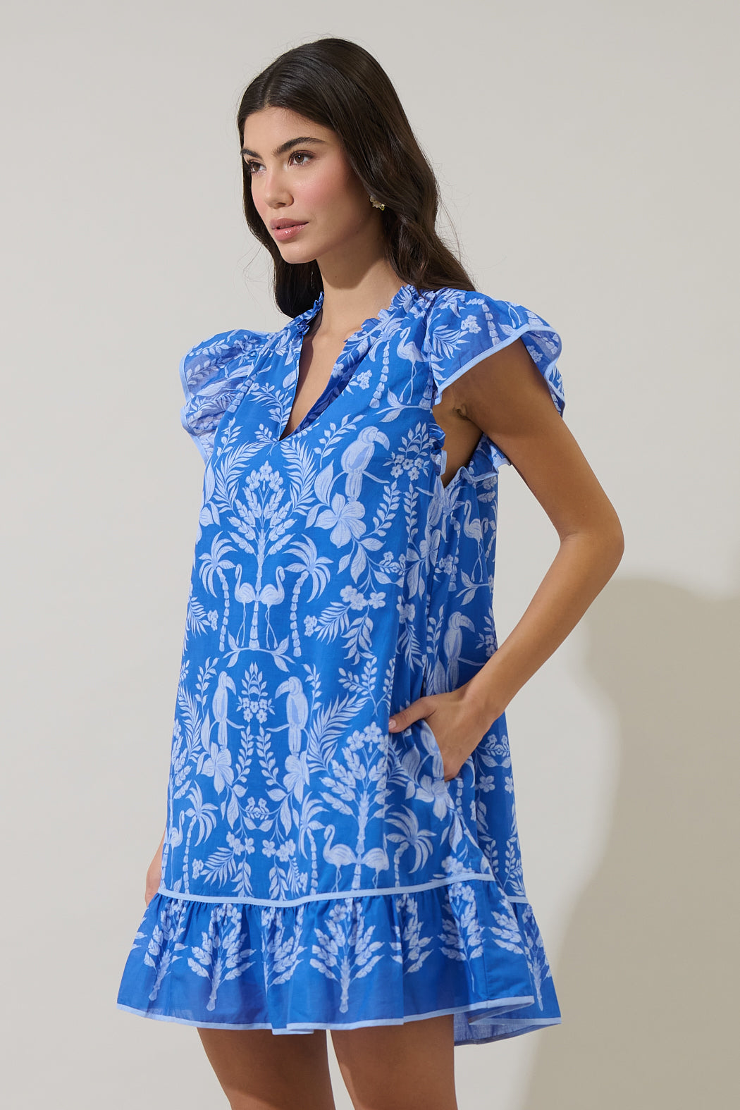 Davina Floral Ebba Shift Mini Dress