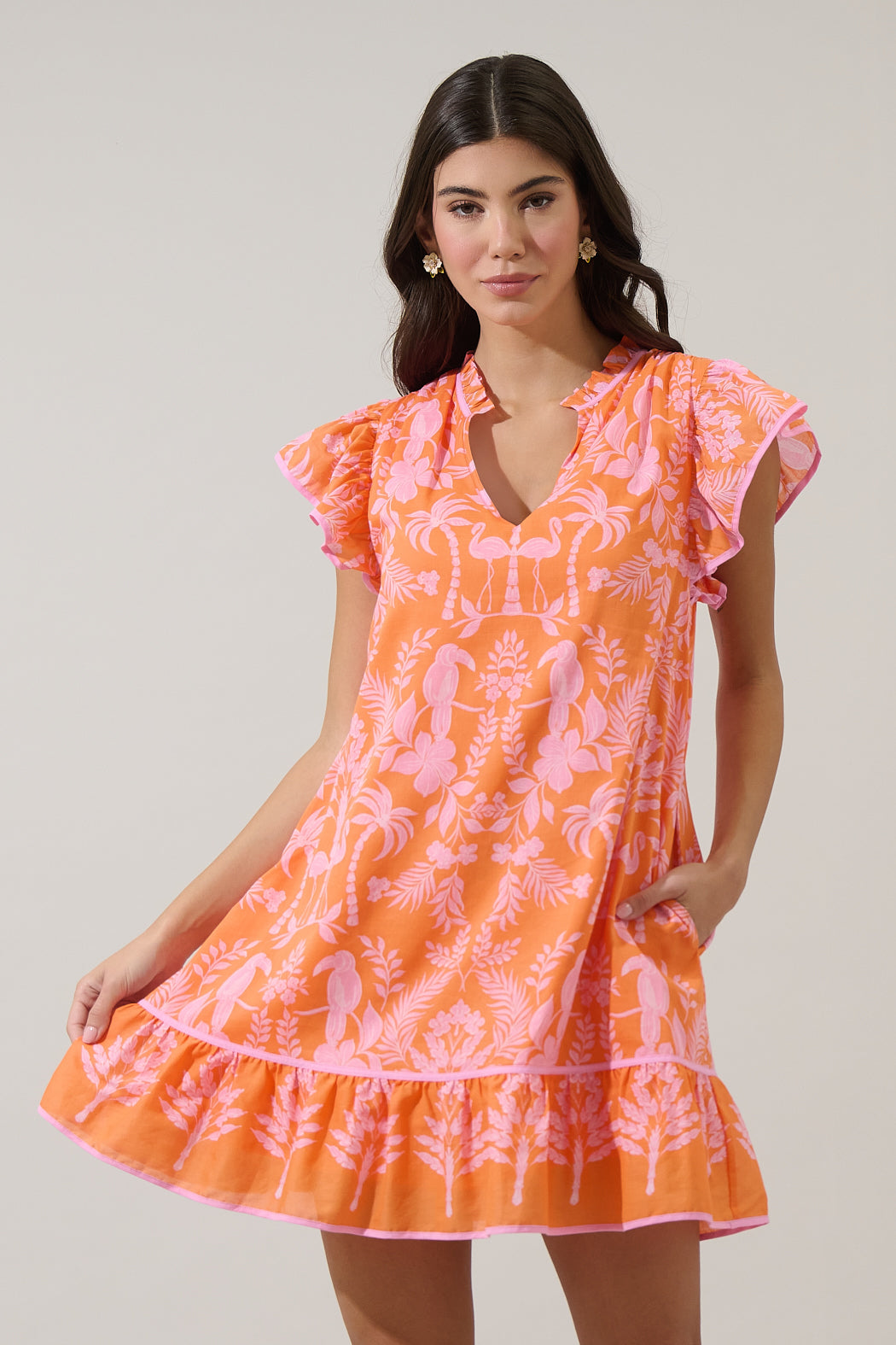 Davina Floral Ebba Shift Mini Dress
