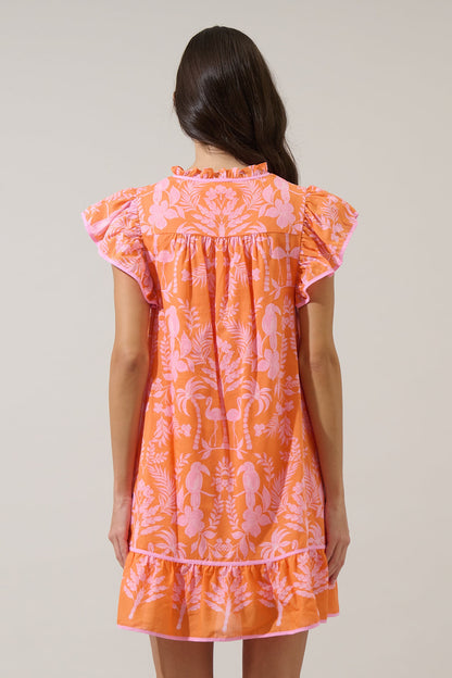 Davina Floral Ebba Shift Mini Dress